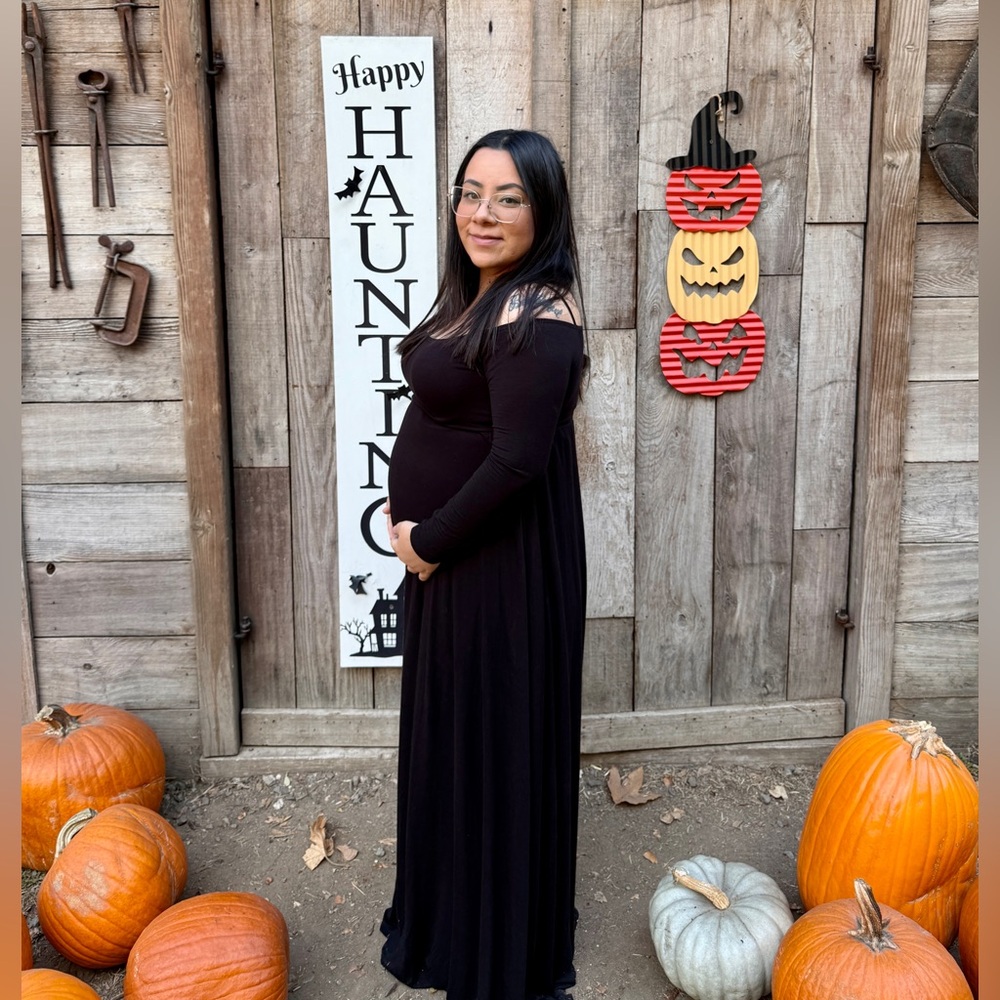 PinkBlush Off the Shoulders Maternity Dress